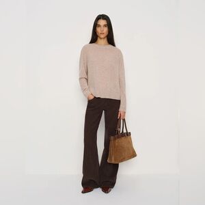 Reformation Cashmere Boyfriend Sweater - Barley